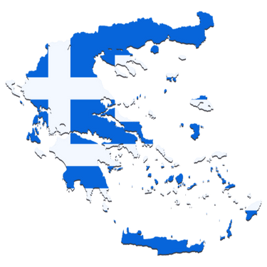 Pictorial representation of map of Greece