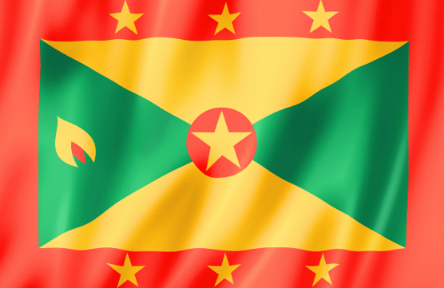 Image illustrating the big size flag of Grenada