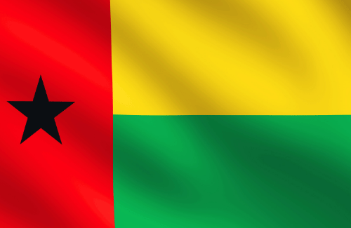 Image illustrating the big size flag of Guinea-Bissau