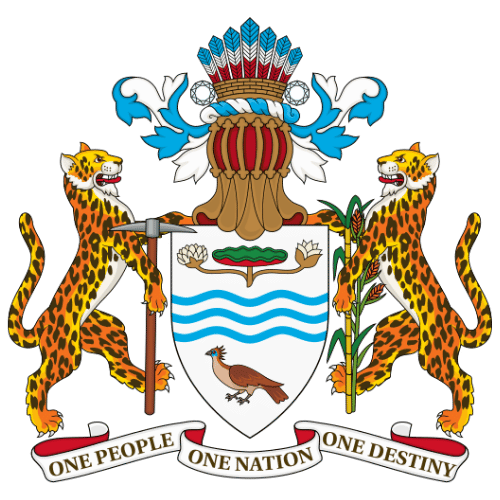 Image showing the big size coat of arms or embelem of Guyana