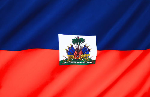 Image illustrating the big size flag of Haiti