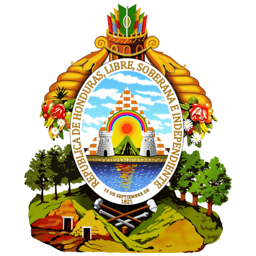 Image showing the big size coat of arms or embelem of Honduras