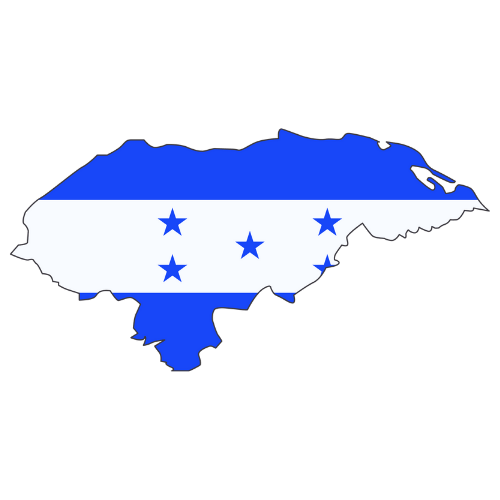 Pictorial representation of big size map of Honduras