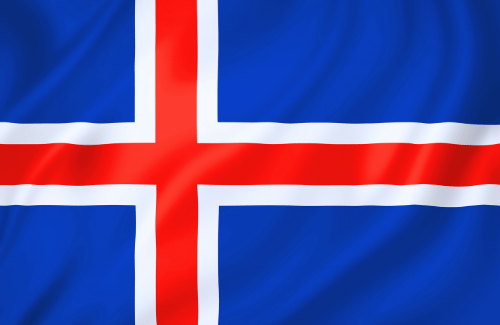 Image illustrating the big size flag of Iceland