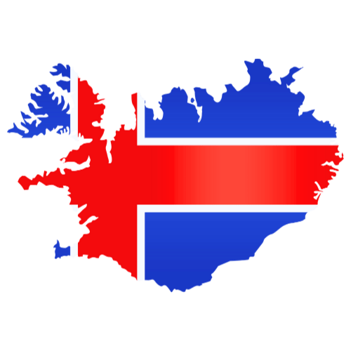 Pictorial representation of big size map of Iceland