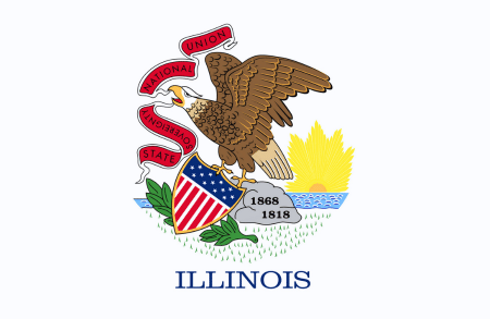 Image illustrating the flag of Illinois