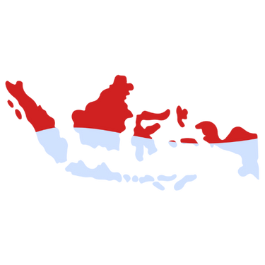 Pictorial representation of map of Indonesia