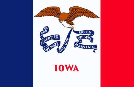 Image illustrating the flag of Iowa