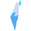 Pictorial representation of map of Israel