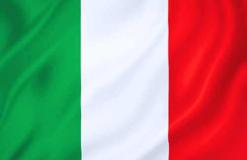 Image illustrating the big size flag of Italy