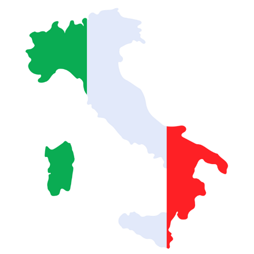 Pictorial representation of big size map of Italy