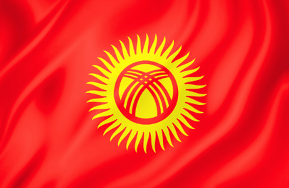 Image illustrating the flag of Kyrgyzstan