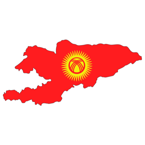 Pictorial representation of big size map of Kyrgyzstan