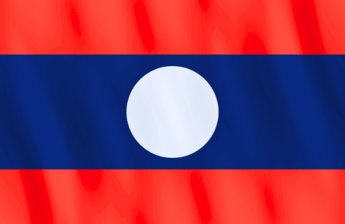 Image illustrating the big size flag of Laos