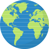 Image Depicting Latitide lines in World Map