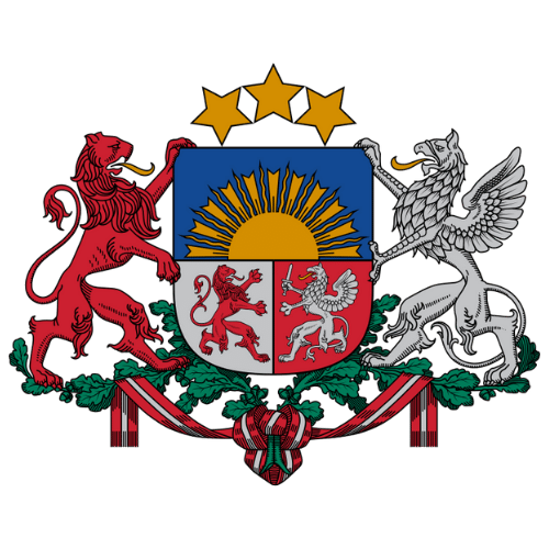 Image showing the big size coat of arms or embelem of Latvia