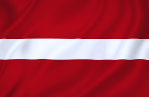 Image illustrating the big size flag of Latvia