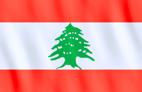 Image illustrating the big size flag of Lebanon