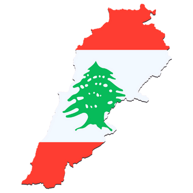 Pictorial representation of map of Lebanon