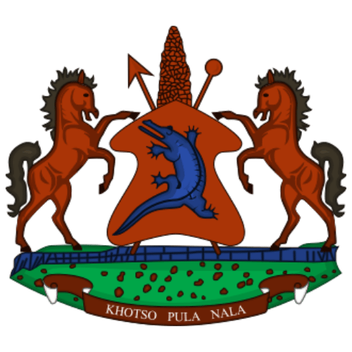 Image showing the big size coat of arms or embelem of Lesotho