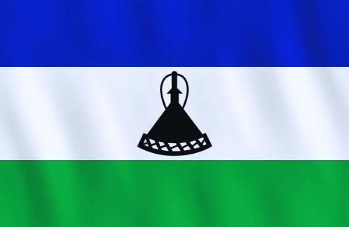 Image illustrating the big size flag of Lesotho