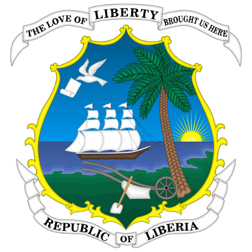 Image showing the big size coat of arms or embelem of Liberia