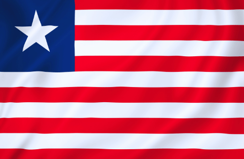 Image illustrating the big size flag of Liberia