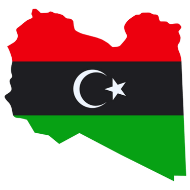 Pictorial representation of map of Libya