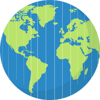 Image Depicting Longitude lines in World Map