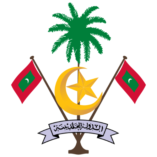 Image showing the big size coat of arms or embelem of Maldives