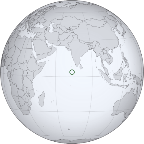 Pictorial representation of the map of Maldives in the world map