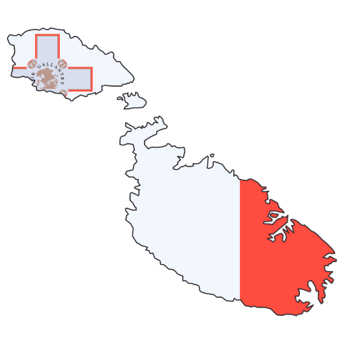 Pictorial representation of big size map of Malta