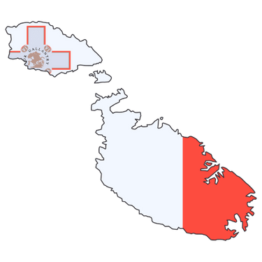 Pictorial representation of map of Malta