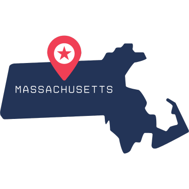 Pictorial representation of map of Massachusetts