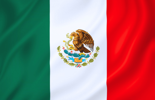 Image illustrating the big size flag of Mexico