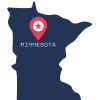 Pictorial representation of the map of Minnesota