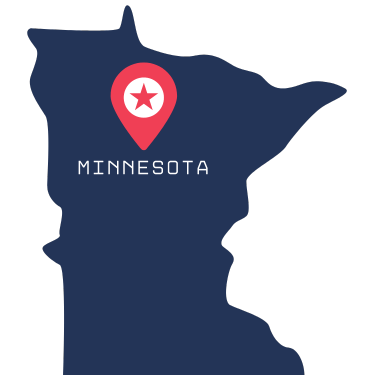 Pictorial representation of map of Minnesota