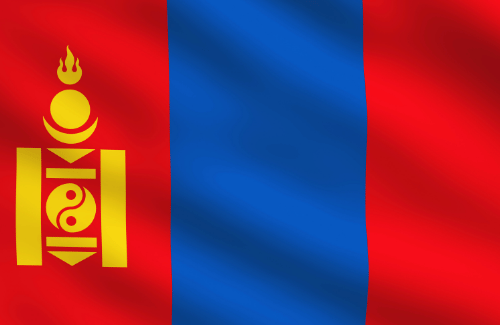 Image illustrating the big size flag of Mongolia