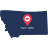 Pictorial representation of the map of Montana