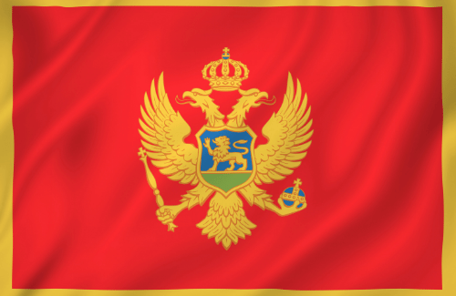 Image illustrating the big size flag of Montenegro