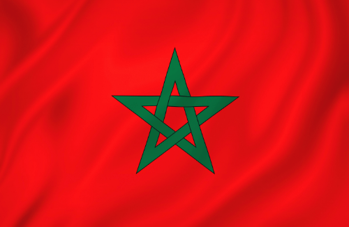 Image illustrating the big size flag of Morocco