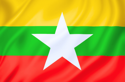 Image illustrating the flag of Myanmar