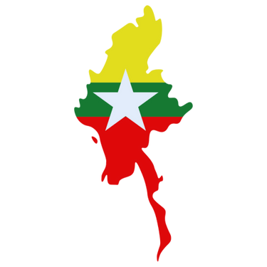 Pictorial representation of map of Myanmar