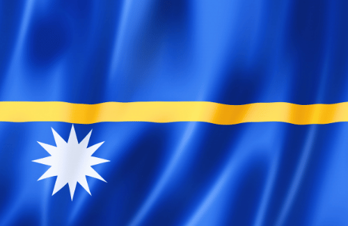 Image illustrating the big size flag of Nauru