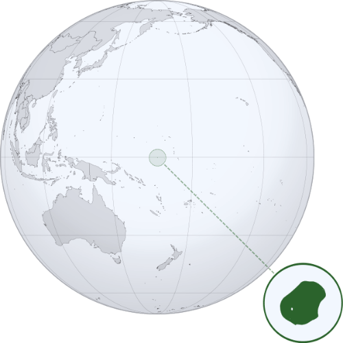 Pictorial representation of big size map of Nauru in the world map