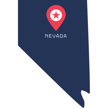 Pictorial representation of map of Nevada