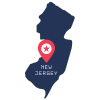 Pictorial representation of the map of New Jersey