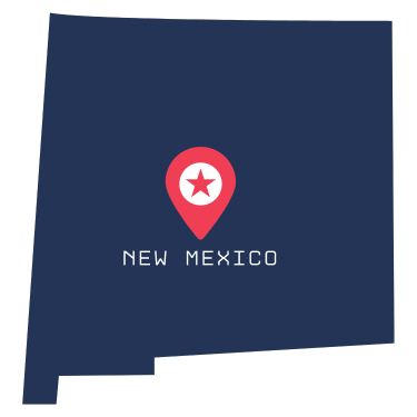 Pictorial representation of the map of New Mexico