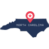 Pictorial representation of the map of North Carolina