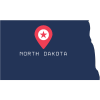 Pictorial representation of the map of North Dakota